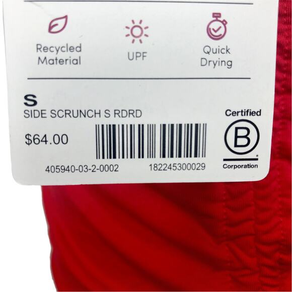 Athleta Red Side Scrunch Swim Tank - Size Small - Picture 13 of 13